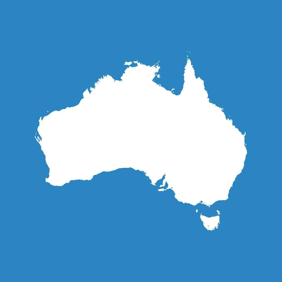 Australia mapa. plano vector