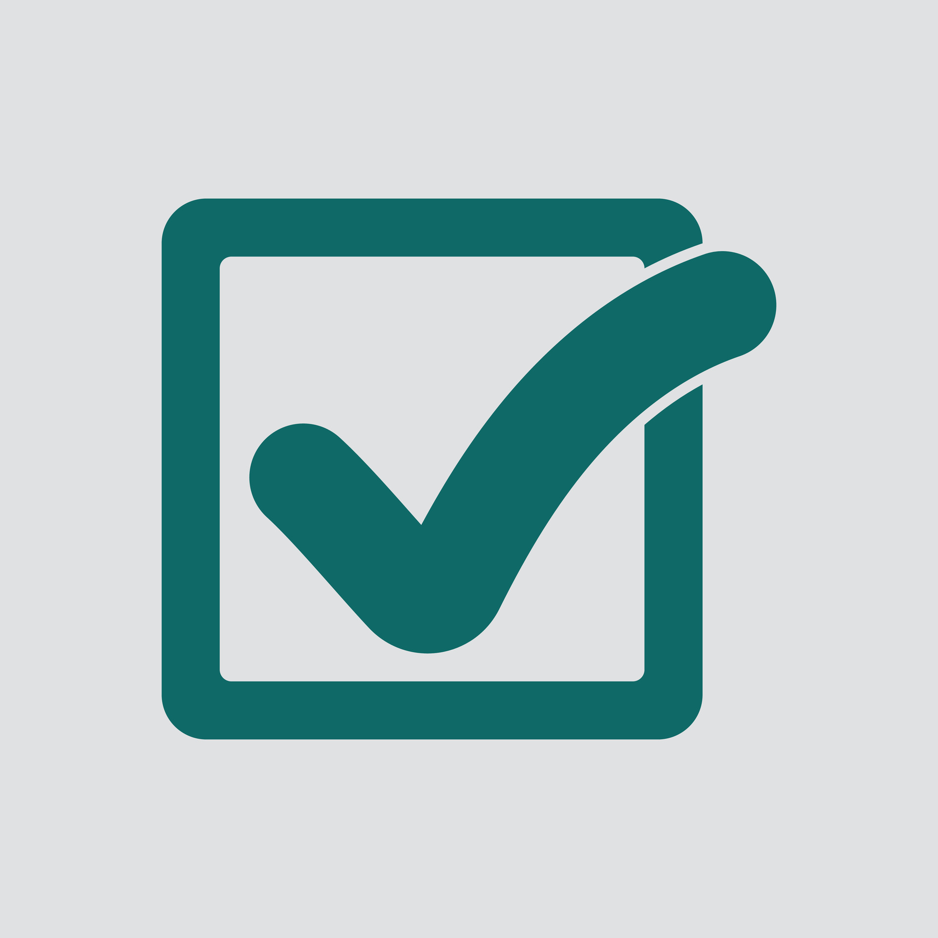 Check mark button in square. Icon vector flat 26164974 Vector Art at