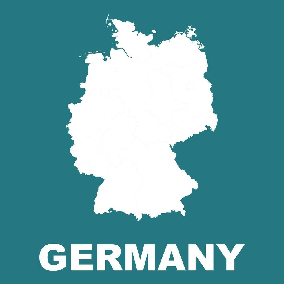 Germany map. Flat vector illustration