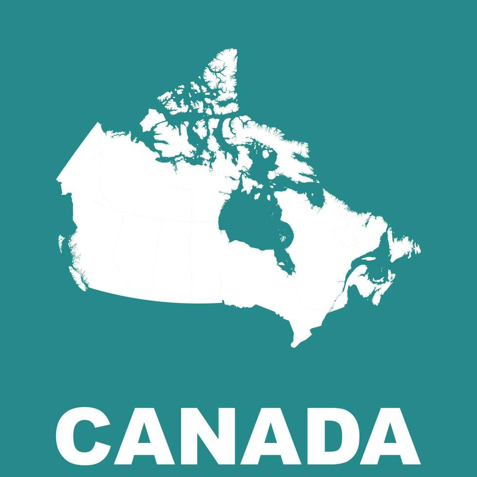 Canadá mapa. plano vector