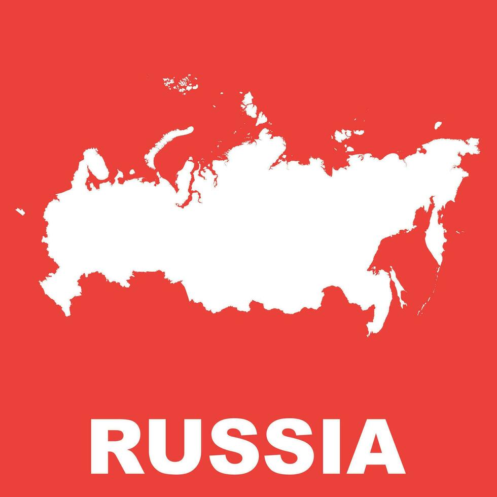 Rusia mapa. plano vector ilustración de ruso federación