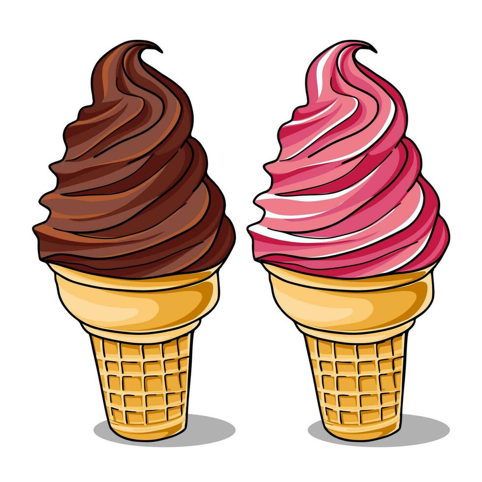 Delicious ice cream vector