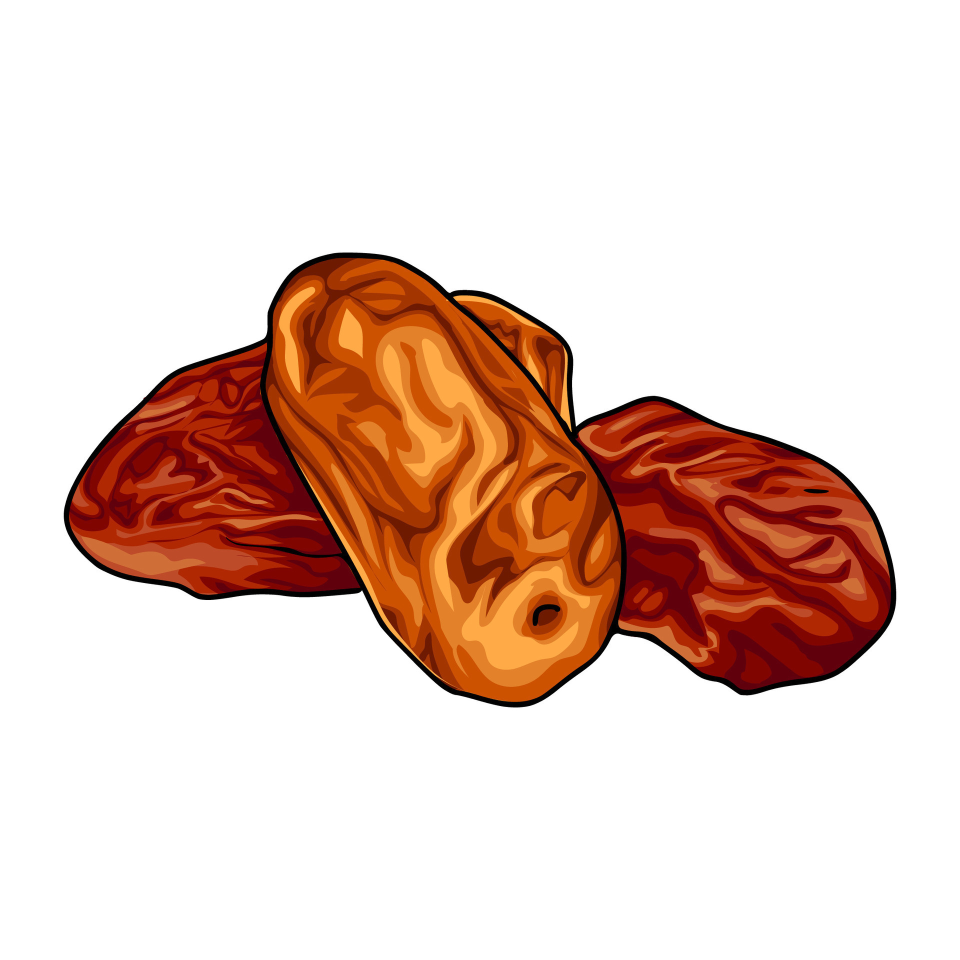 Three sweet dates 26165151 Vector Art at Vecteezy