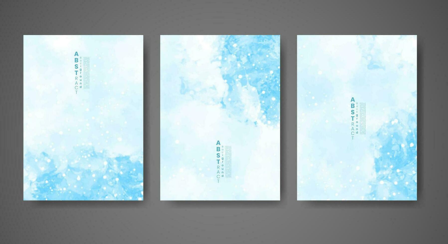 Cover template with watercolor background. Design for your cover, date, postcard, banner, logo. vector