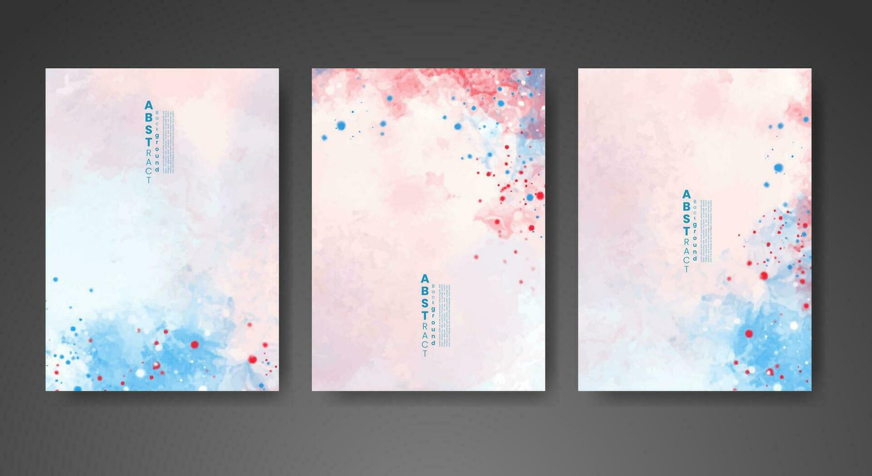 Cover template with watercolor background. Design for your cover, date, postcard, banner, logo. vector
