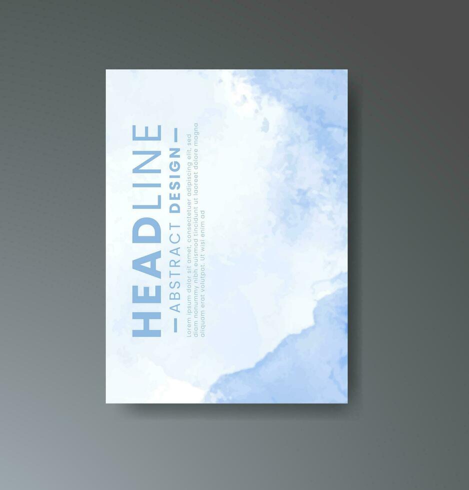 Cover template with watercolor background. Design for your cover, date, postcard, banner, logo. vector