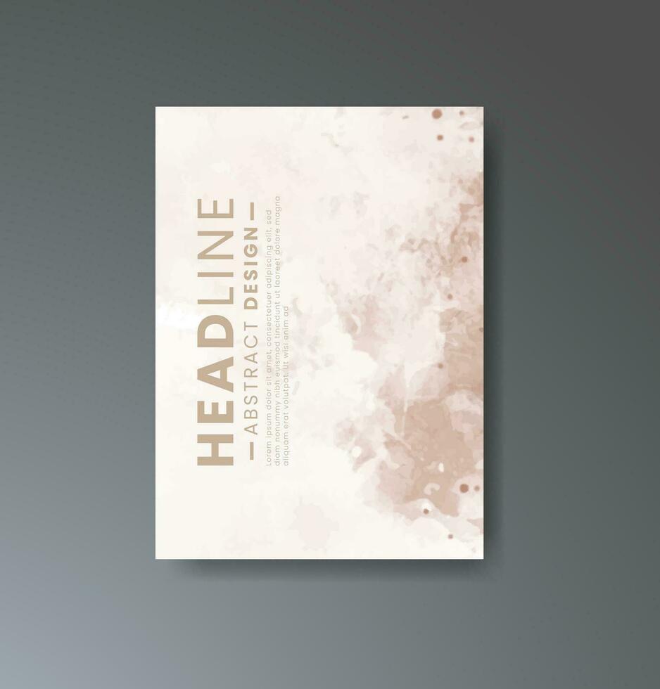 Cover template with watercolor background. Design for your cover, date, postcard, banner, logo. vector