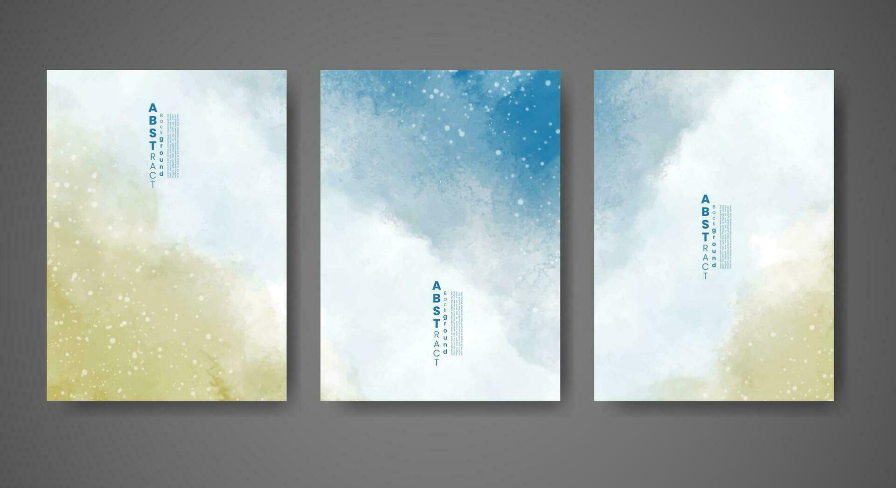 Cover template with watercolor background. Design for your cover, date, postcard, banner, logo. vector