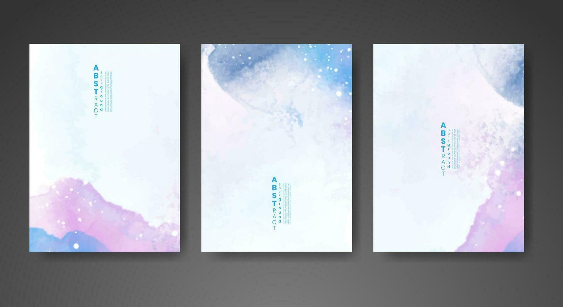 Cover template with watercolor background. Design for your cover, date, postcard, banner, logo. vector