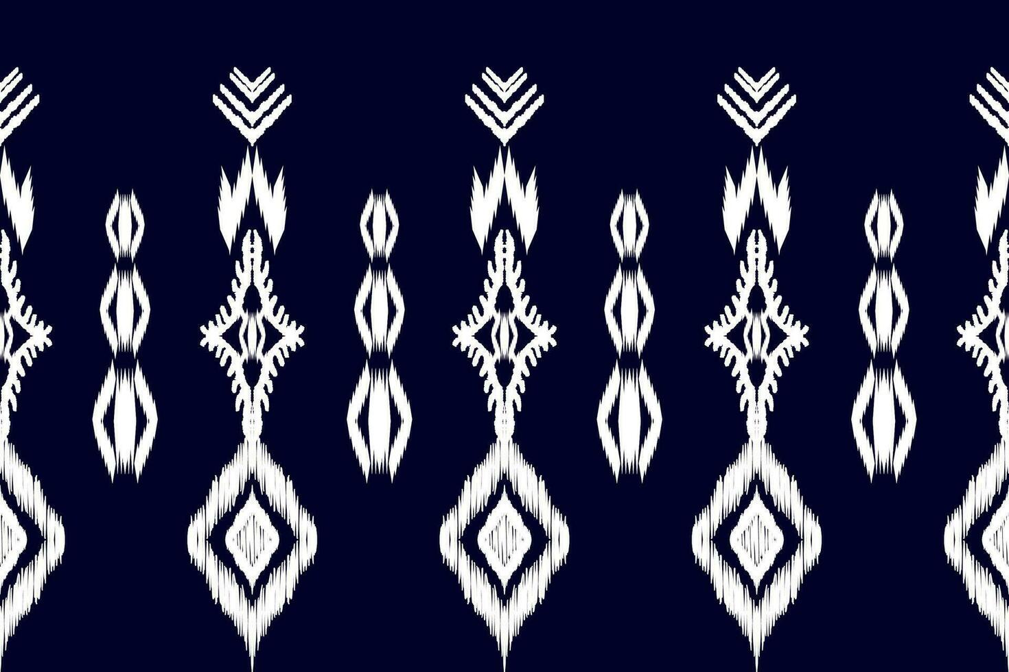 Ethnic ikat seamless pattern in tribal. Aztec geometric ethnic ornament print. Ikat pattern style. Design for background, wallpaper, illustration, fabric, clothing, carpet, textile, batik, embroidery. vector