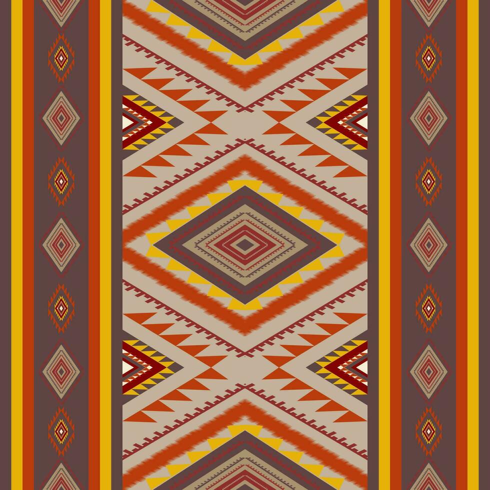 Seamless geometric pattern for background, rug, wallpaper, clothing, wrap, batik, fabric, vector illustration. Embroidery style.