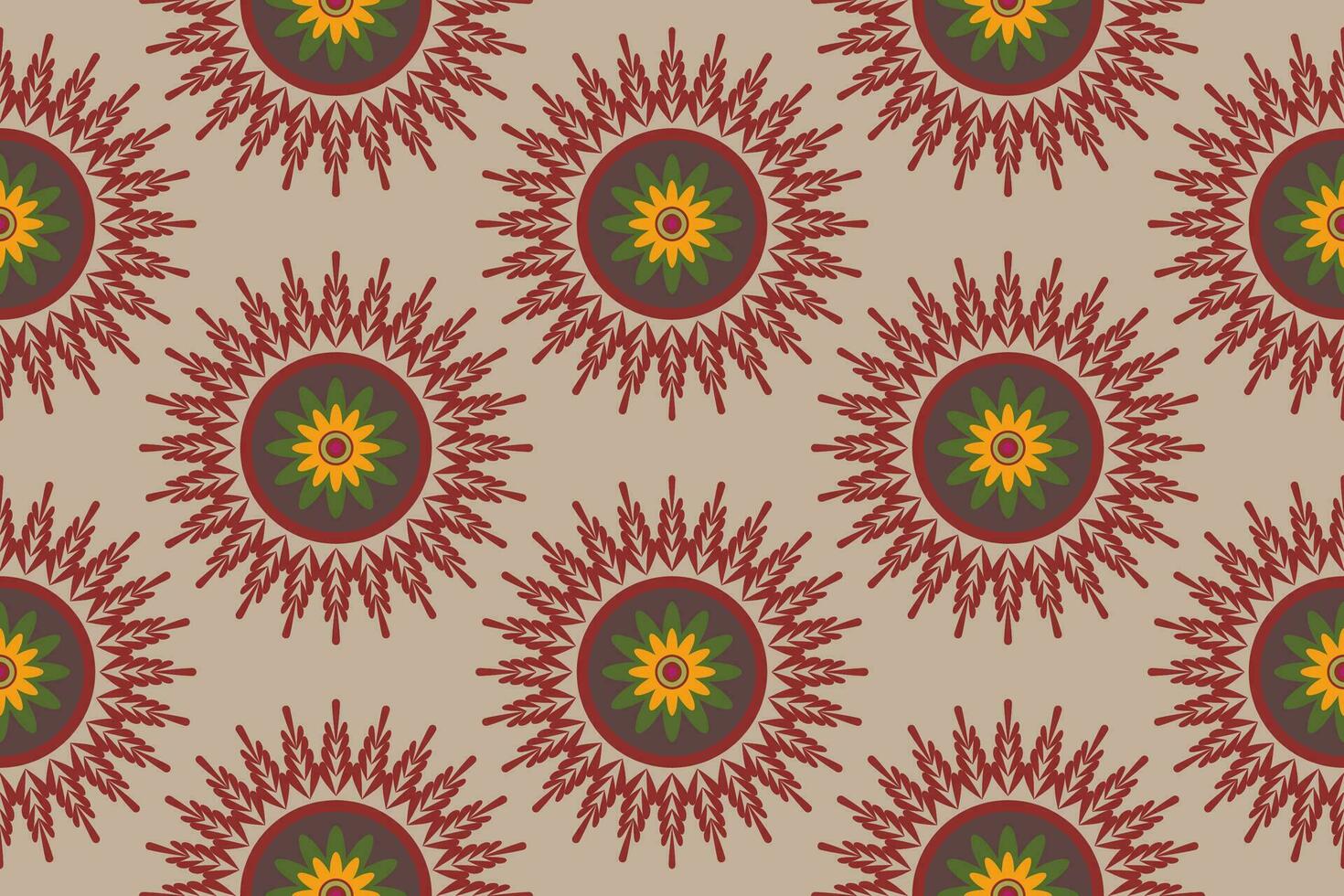 Seamless fabric pattern adorned with traditional .Design for background, carpet, wallpaper, clothing, wrapping, Batik, fabric, Vector. vector