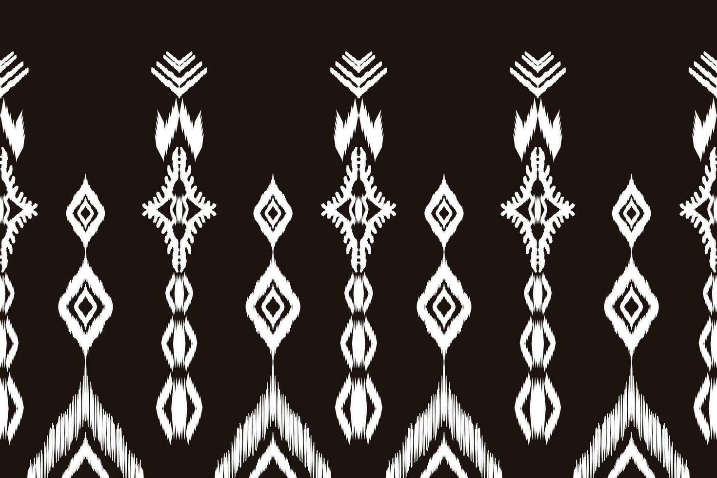 Ethnic ikat seamless pattern in tribal. Aztec geometric ethnic ornament print. Ikat pattern style. Design for background, wallpaper, illustration, fabric, clothing, carpet, textile, batik, embroidery. vector