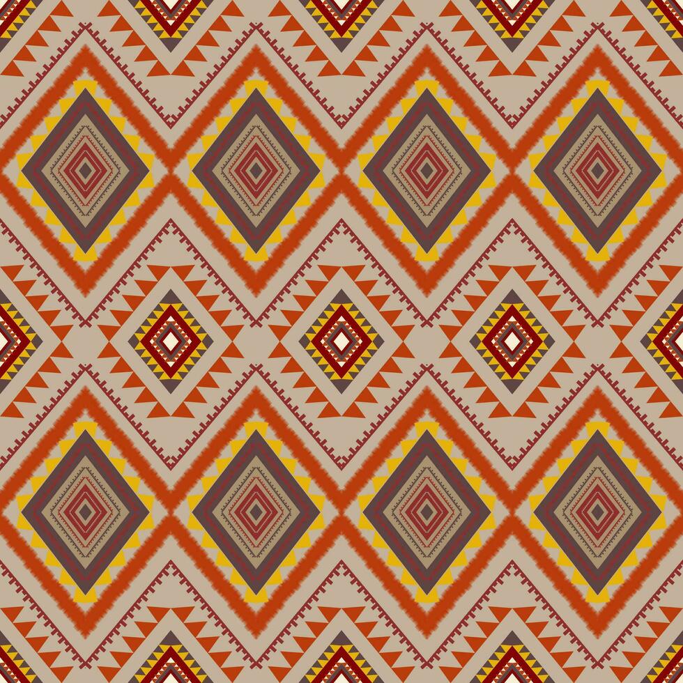 Seamless geometric pattern for background, rug, wallpaper, clothing, wrap, batik, fabric, vector illustration. Embroidery style.