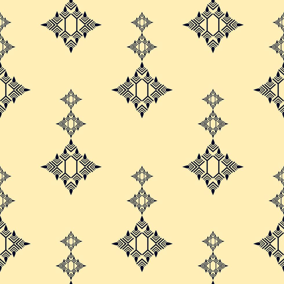Seamless fabric pattern adorned with traditional .Design for background, carpet, wallpaper, clothing, wrapping, Batik, fabric, Vector. vector