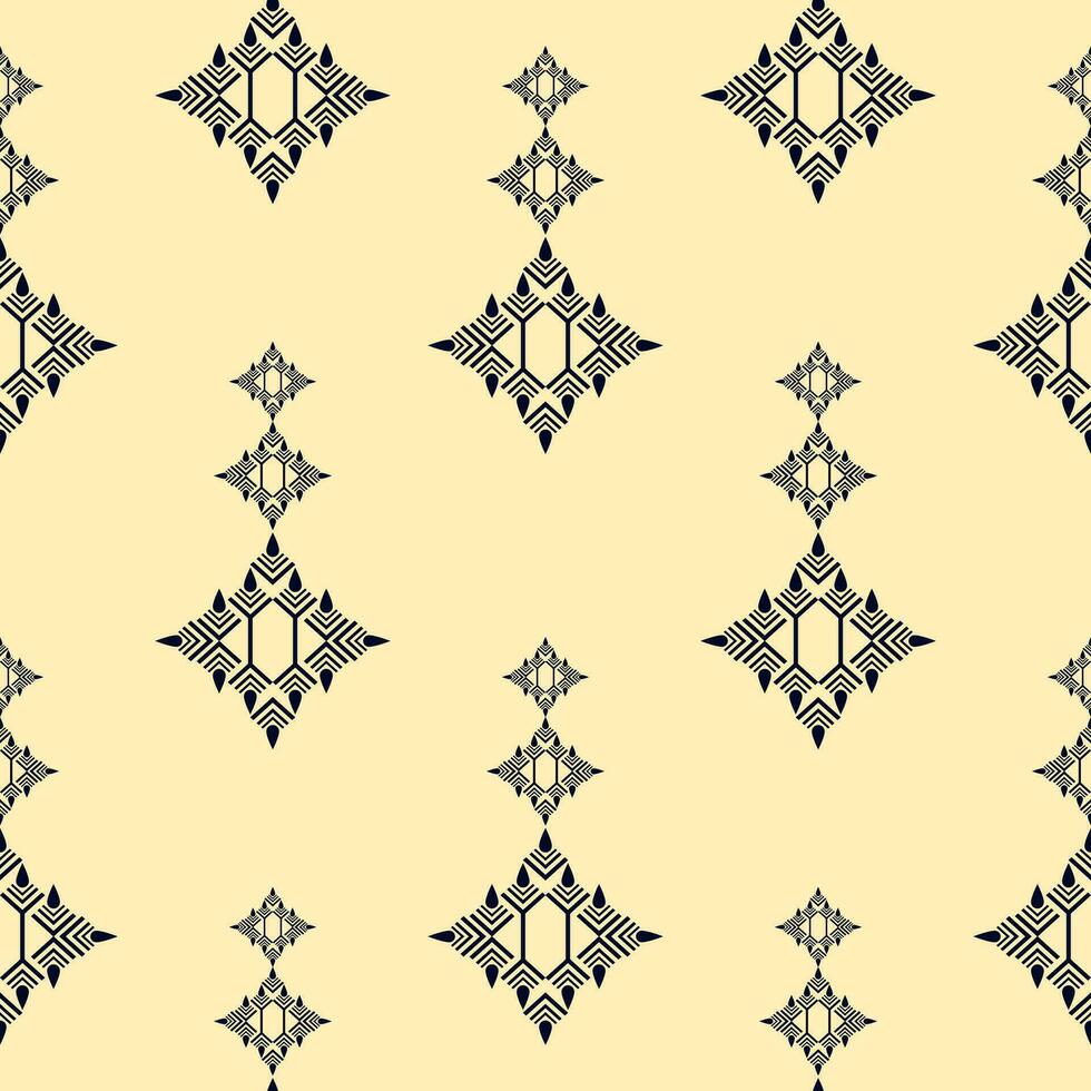 Seamless fabric pattern adorned with traditional .Design for background, carpet, wallpaper, clothing, wrapping, Batik, fabric, Vector. vector