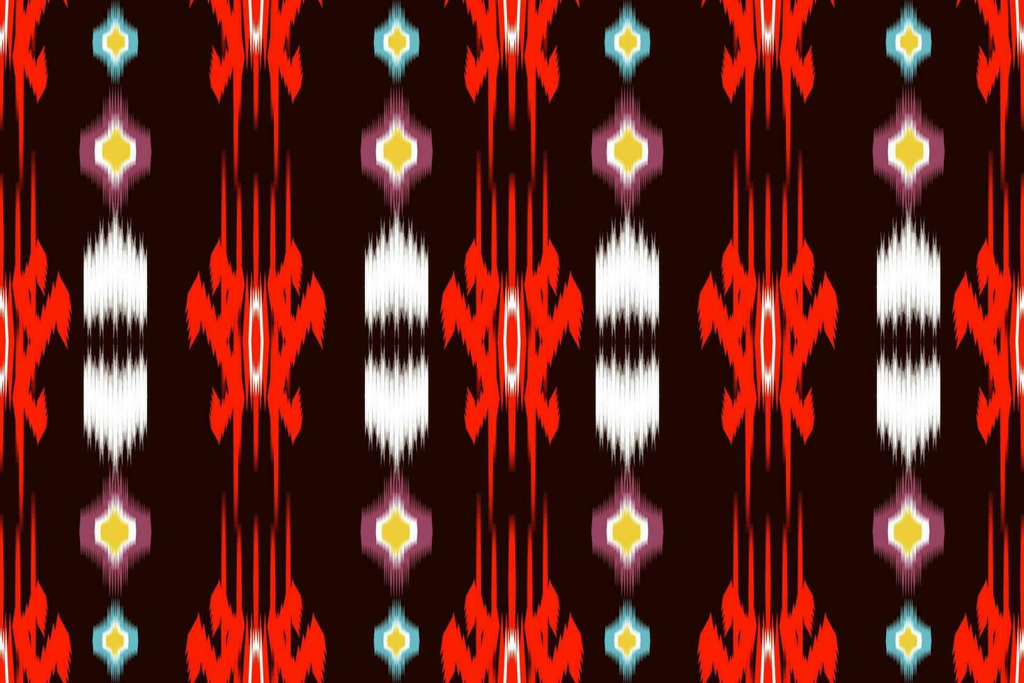 Ethnic ikat seamless pattern in tribal. Aztec geometric ethnic ornament print. Ikat pattern style. Design for background, wallpaper, illustration, fabric, clothing, carpet, textile, batik, embroidery. vector
