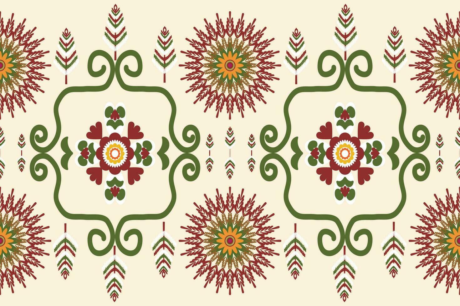 sin costura tela modelo adornado con tradicional .diseño para fondo, alfombra, fondo de pantalla, ropa, envase, batik, tela, vector. vector