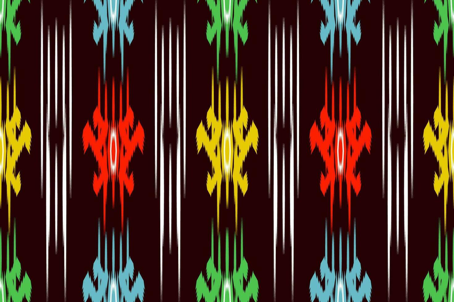 Ethnic ikat seamless pattern in tribal. Aztec geometric ethnic ornament print. Ikat pattern style. Design for background, wallpaper, illustration, fabric, clothing, carpet, textile, batik, embroidery. vector