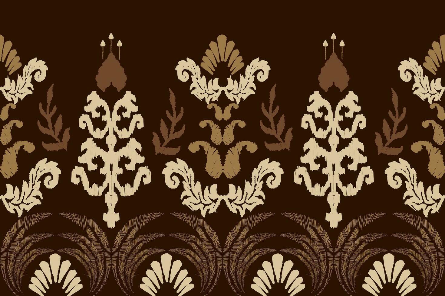 Ikat seamless pattern in tribal. Abstract ethnic pattern art. Oriental style. Design for background, wallpaper, vector illustration, textile, fabric, clothing, carpet, embroidery.