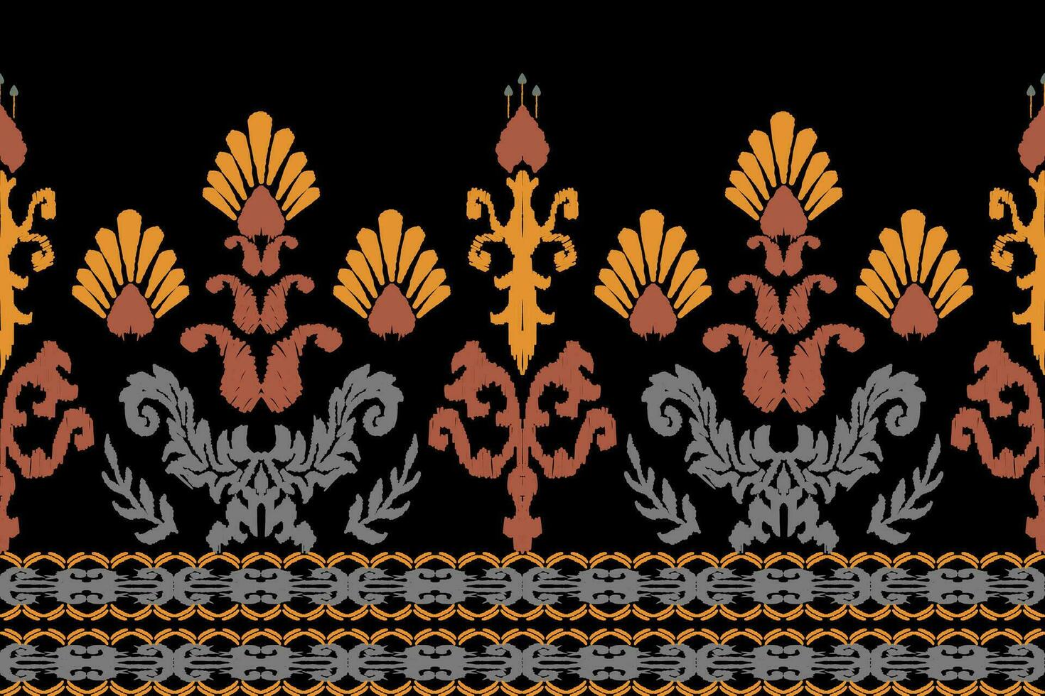 Abstract ethnic ikat background. Ethnic seamless pattern in tribal. Fabric Mexican style. Design for wallpaper, vector illustration, fabric, clothing, carpet, textile, batik, embroidery.