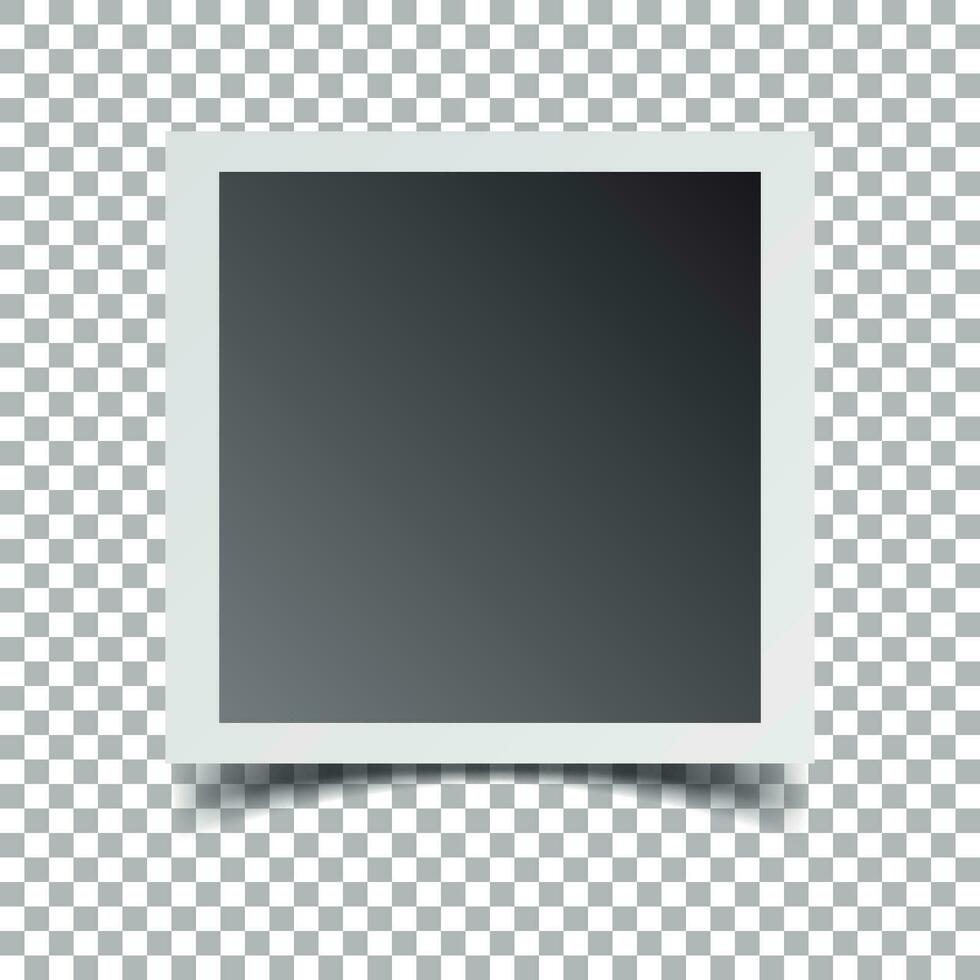 Photo frame on isolated background. For your photography and picture. Vector illustration