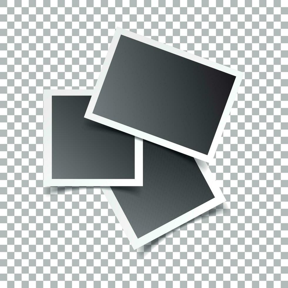 Photo frame on isolated background. For your photography and picture. Vector illustration
