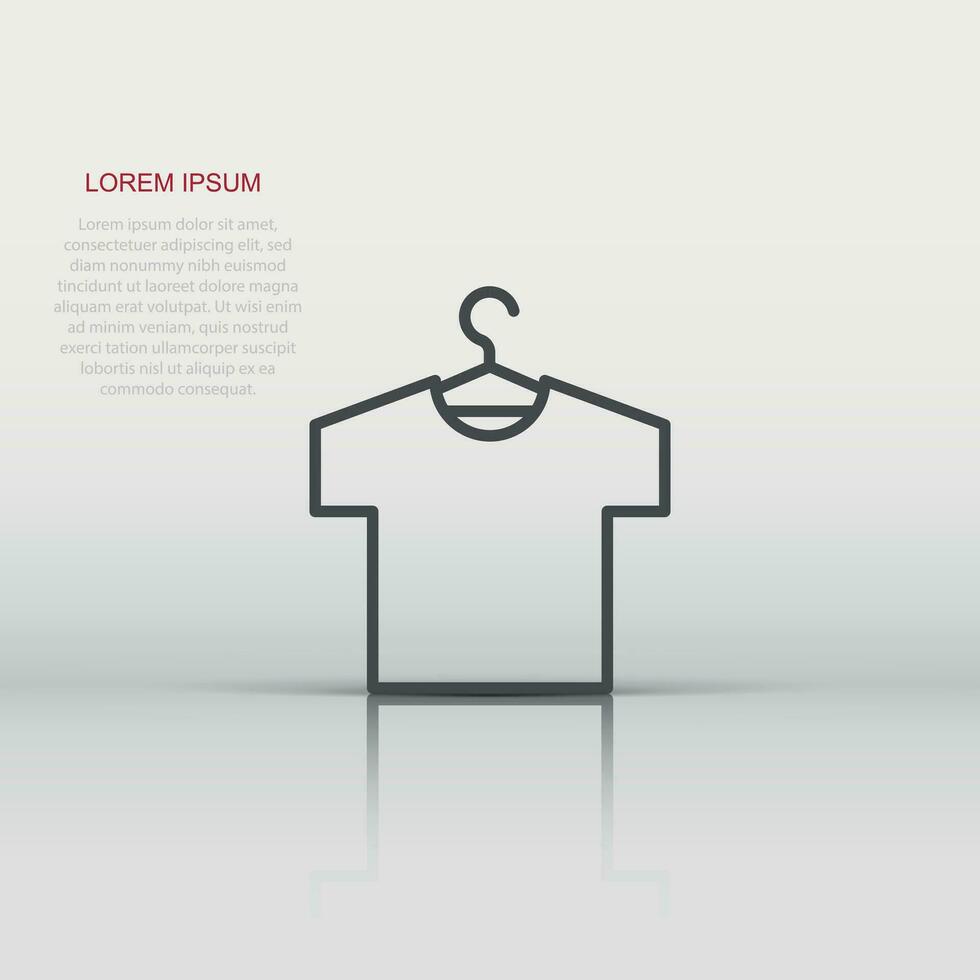 icono de camiseta en estilo plano. ropa casual ilustración vectorial sobre fondo blanco aislado. concepto de negocio de ropa de polo. vector