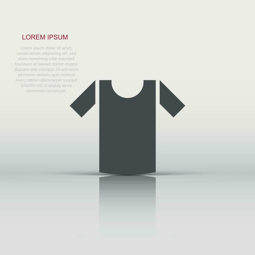 icono de camiseta en estilo plano. ropa casual ilustración vectorial sobre fondo blanco aislado. concepto de negocio de ropa de polo. vector