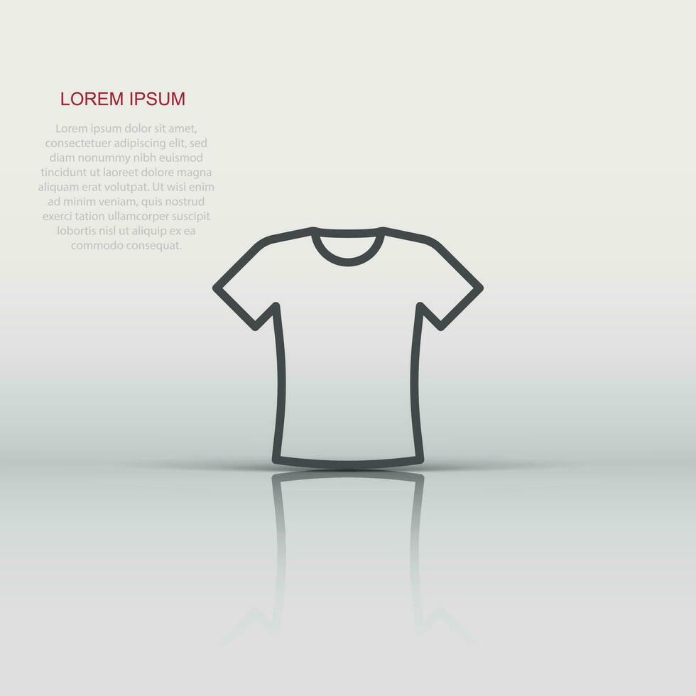 icono de camiseta en estilo plano. ropa casual ilustración vectorial sobre fondo blanco aislado. concepto de negocio de ropa de polo. vector