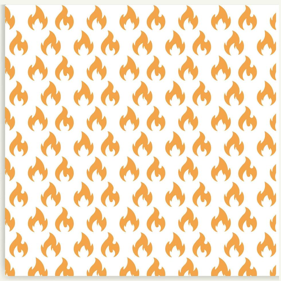 Orange fire pattern over white background vector