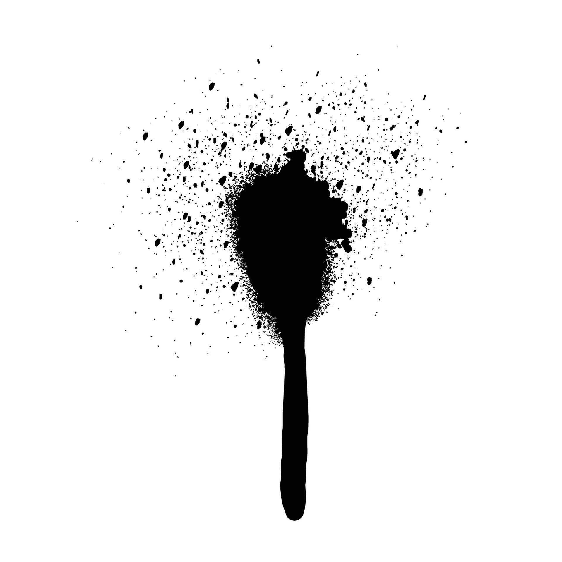 Abstract grungy graffiti black paint dot brush 26166057 Vector Art at