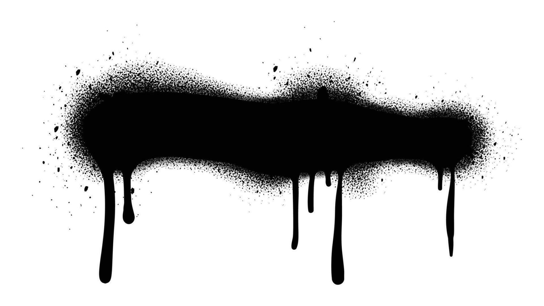 Abstract grungy graffiti black spray paint banner vector