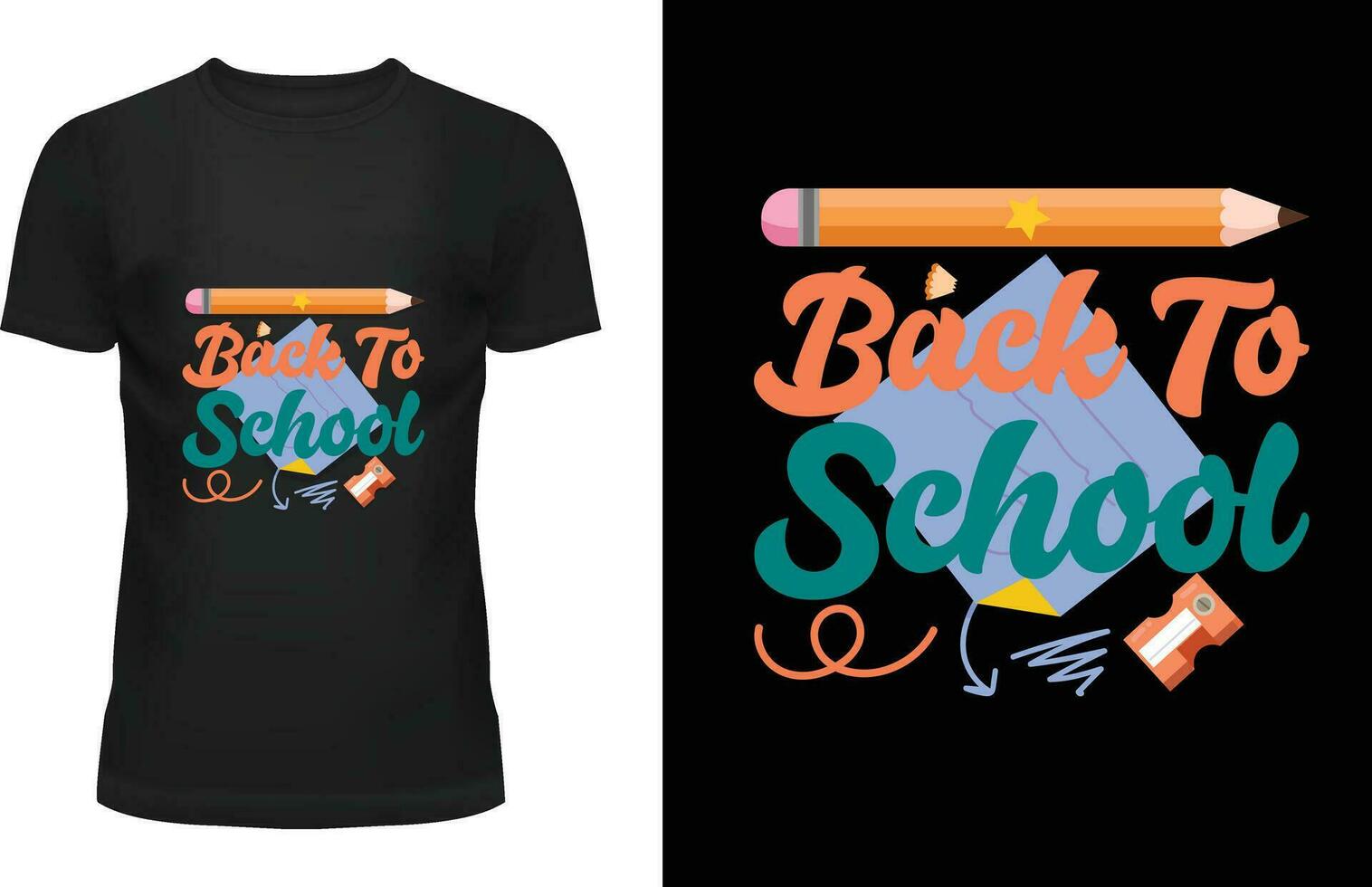 BACK TO SCHOOL T-SHIRT DESIGN vector