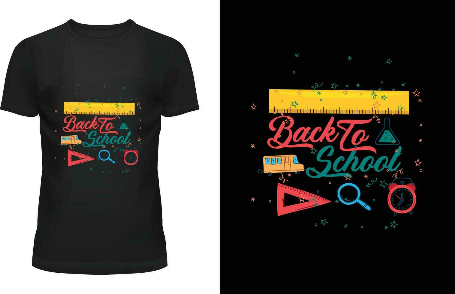 BACK TO SCHOOL T-SHIRT DESIGN vector