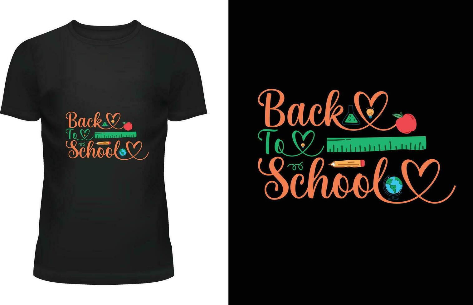 BACK TO SCHOOL T-SHIRT DESIGN vector
