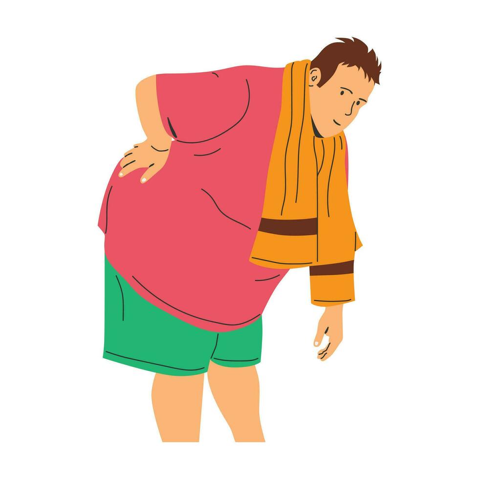 obesidad exceso de peso personas personaje vector ilustración