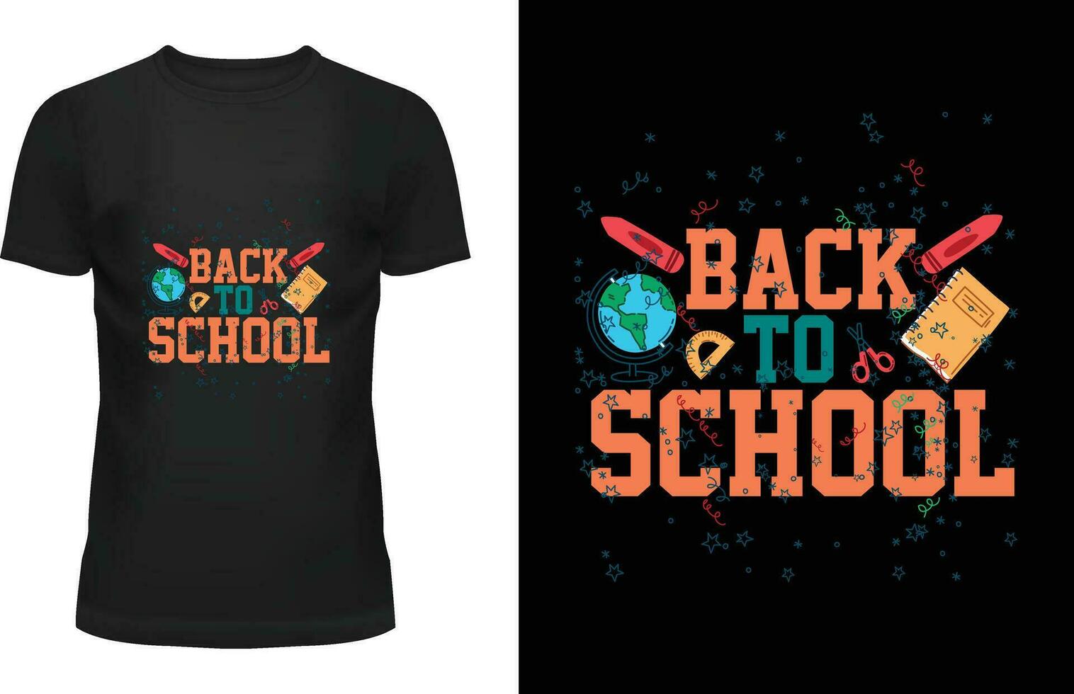 diseño de camiseta de regreso a la escuela vector