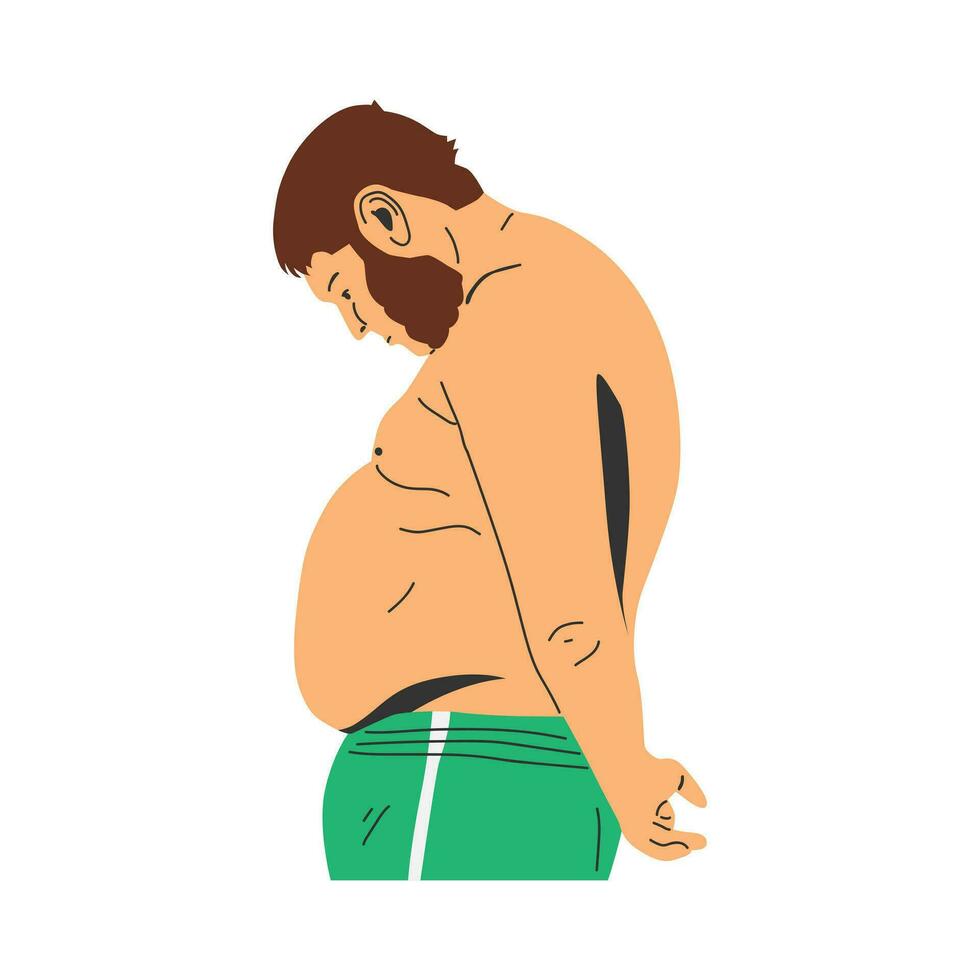 obesidad exceso de peso personas personaje vector ilustración
