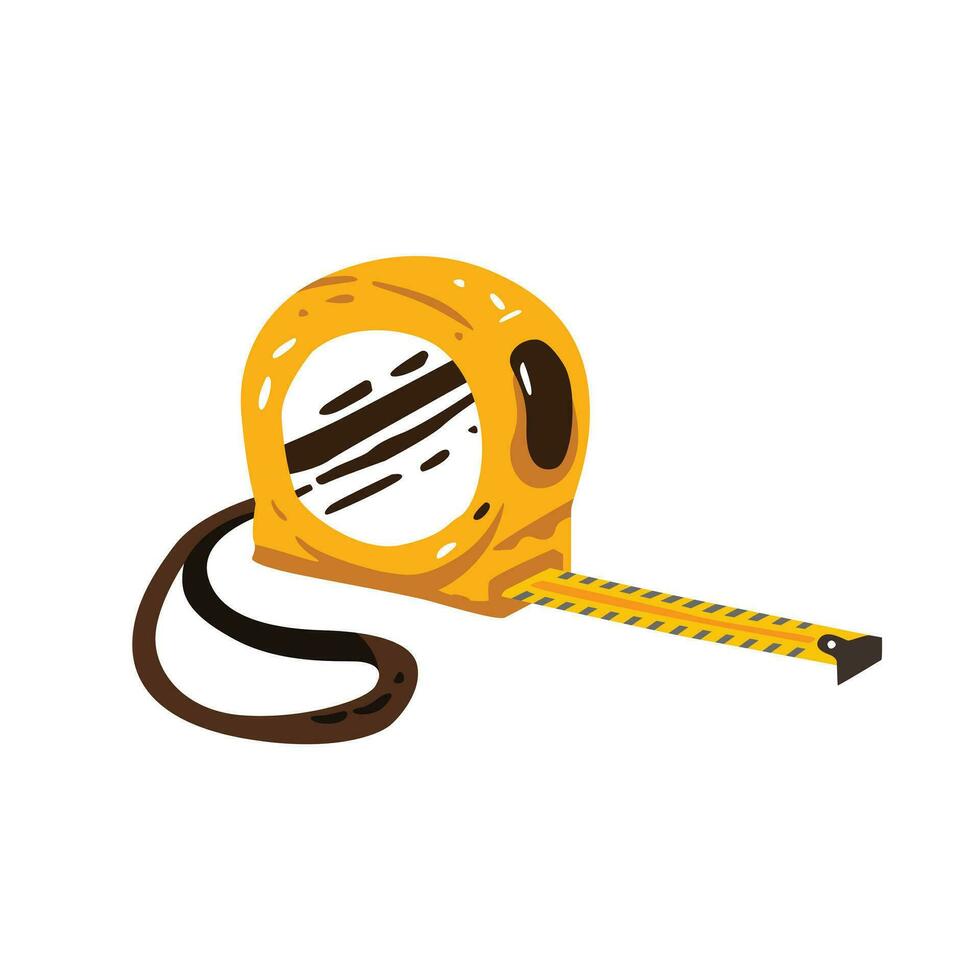 Measuring tape cartoon vector illustration