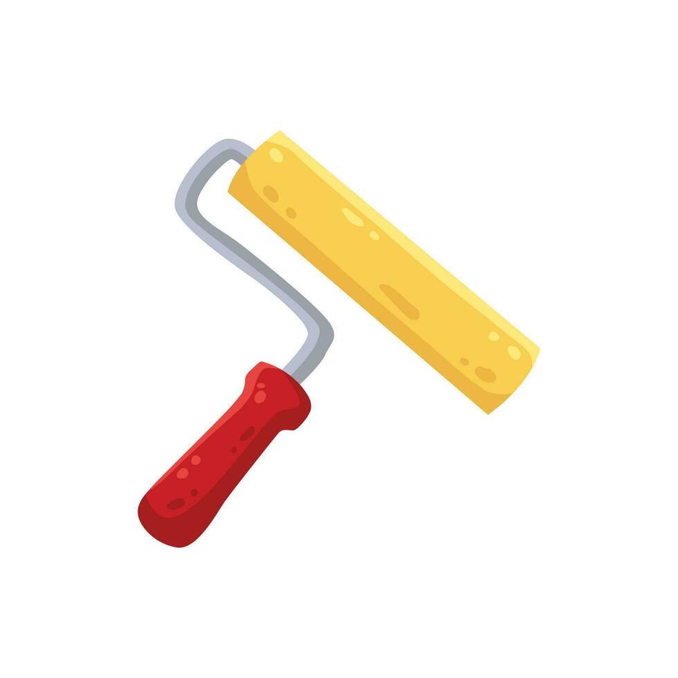 Paint roller cartoon vector illustration