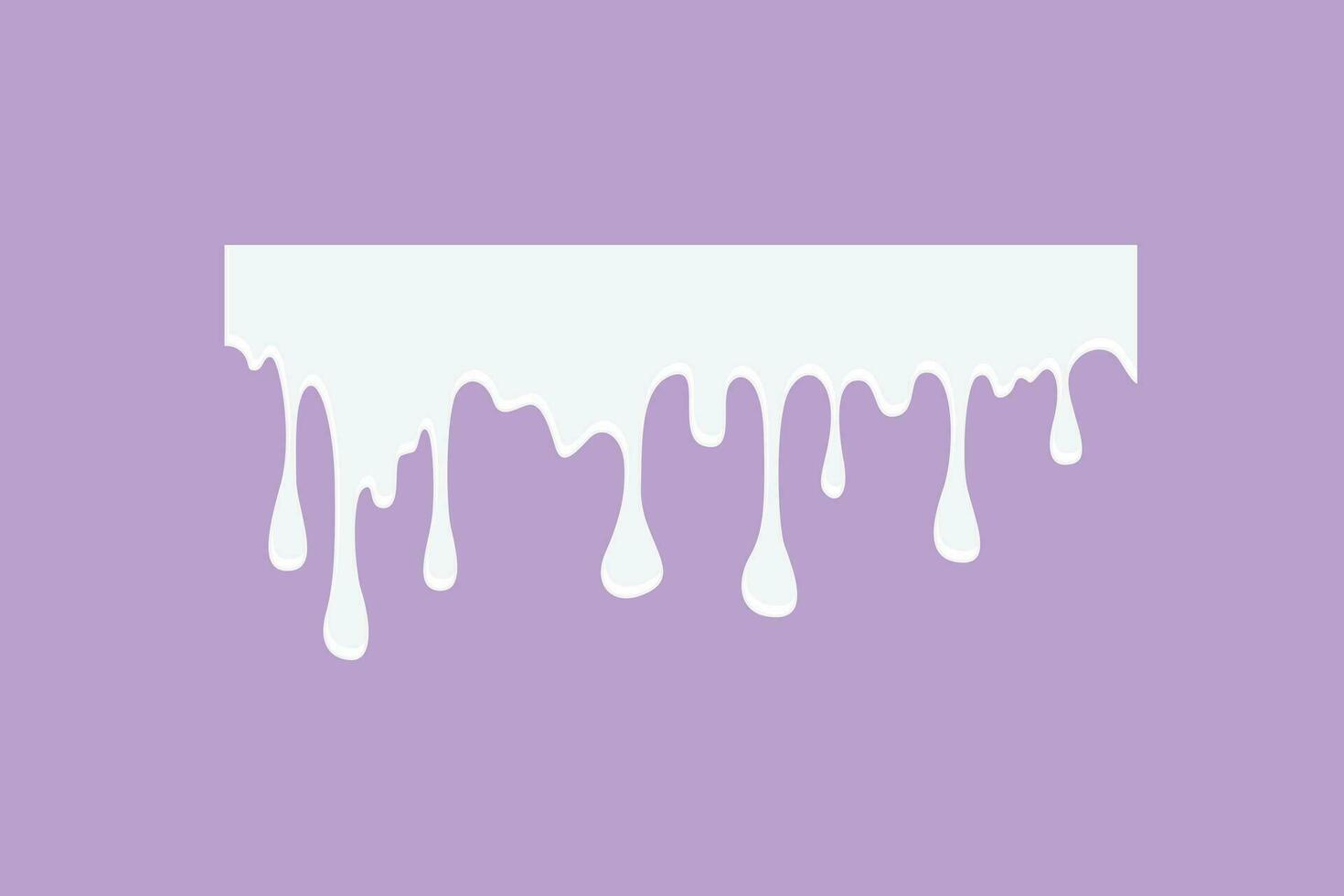 Character flat drawing drip and flow of water or milk. Abstract splash of white liquid. Drop and splashing cream or yogurt. Stream and stain paint, design element. Cartoon design vector illustration