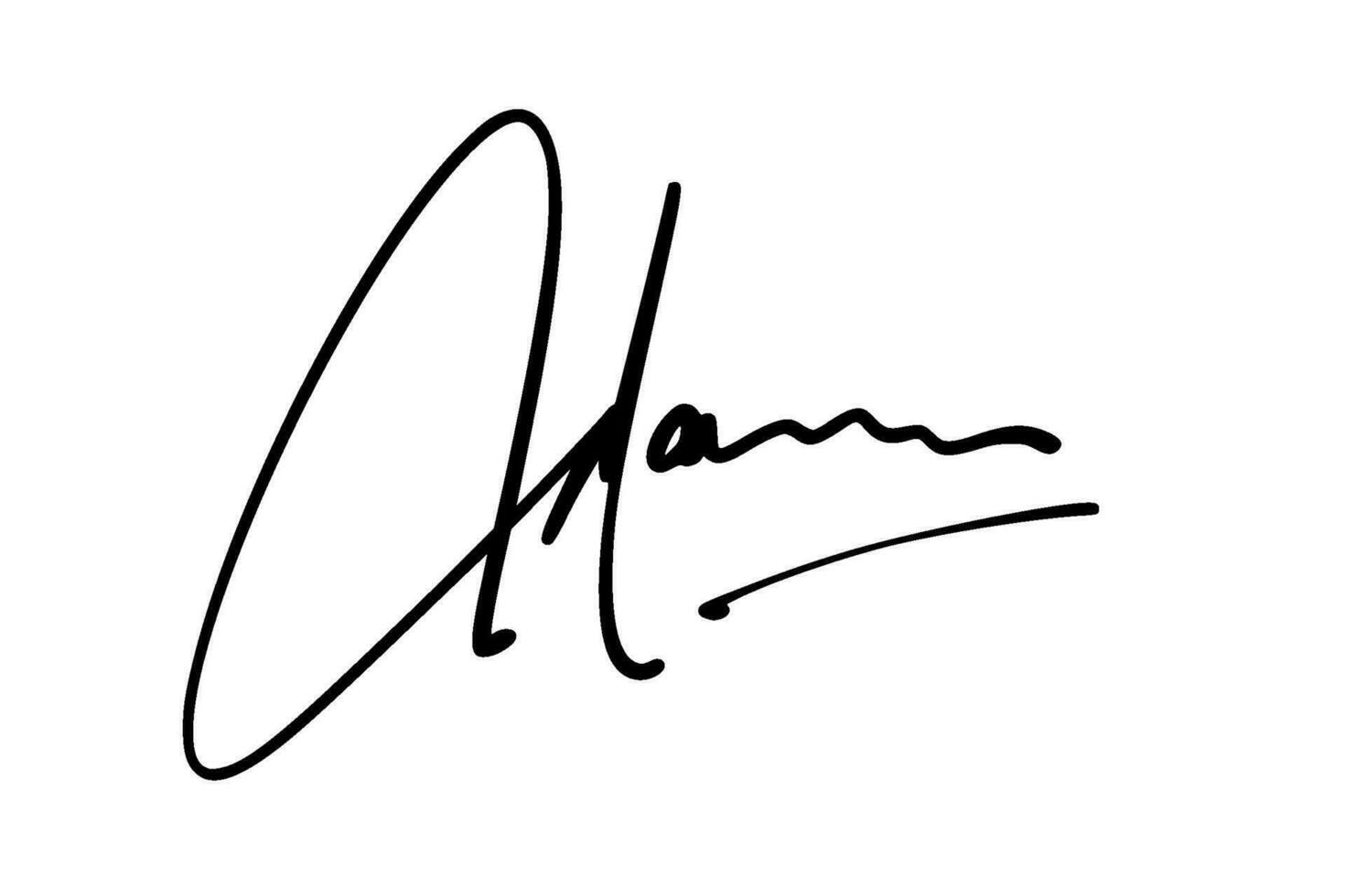 signature series A design illustration vector