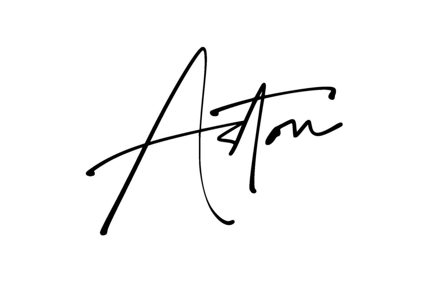 signature series A design illustration vector