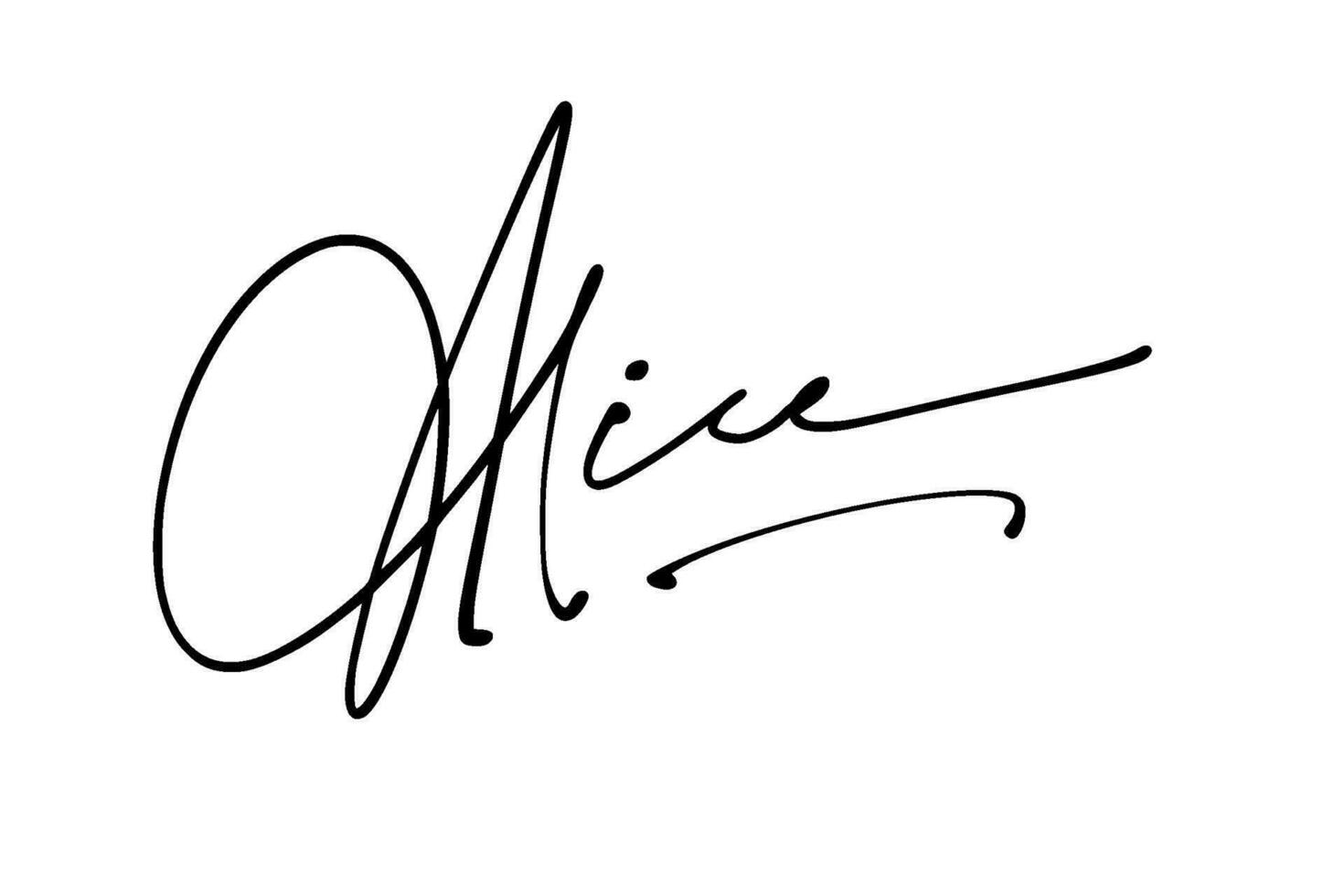 signature series A design illustration vector