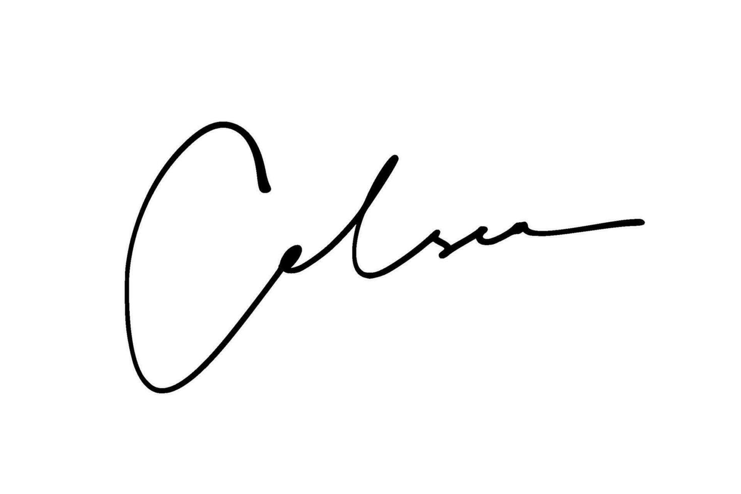 firma serie C diseño ilustración vector