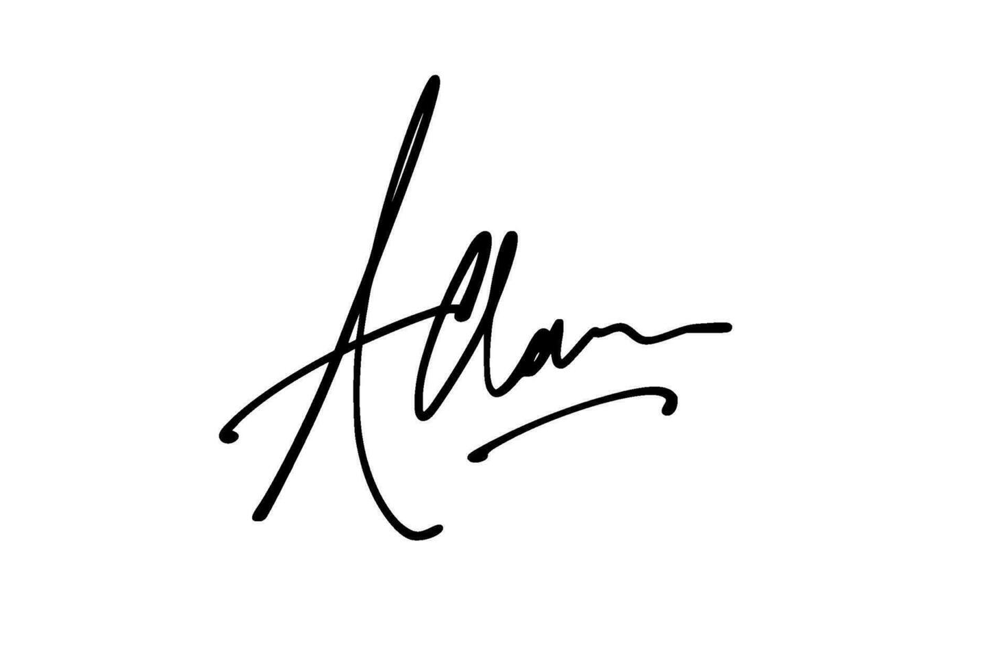 signature series A design illustration vector