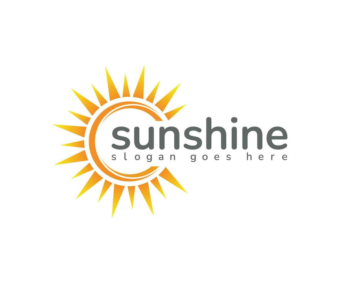 Sun logo and sun icon vector design template