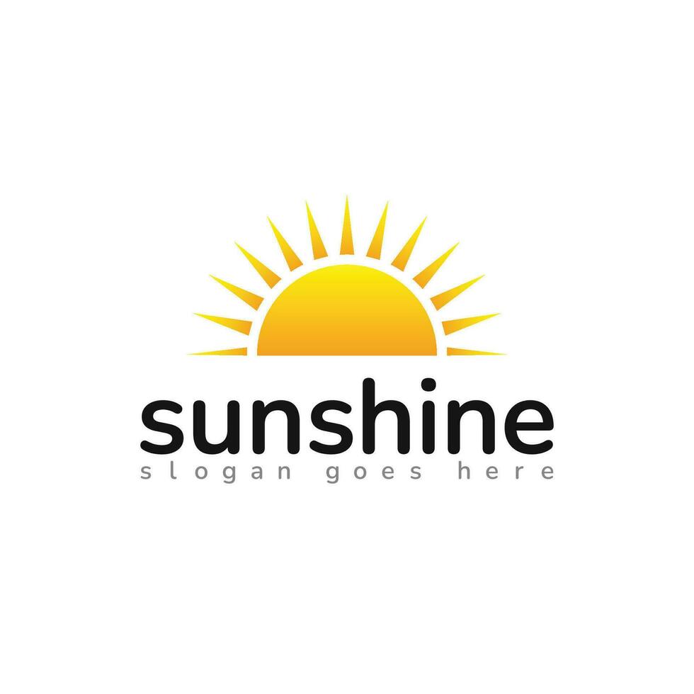 Sun logo and sun icon vector design template