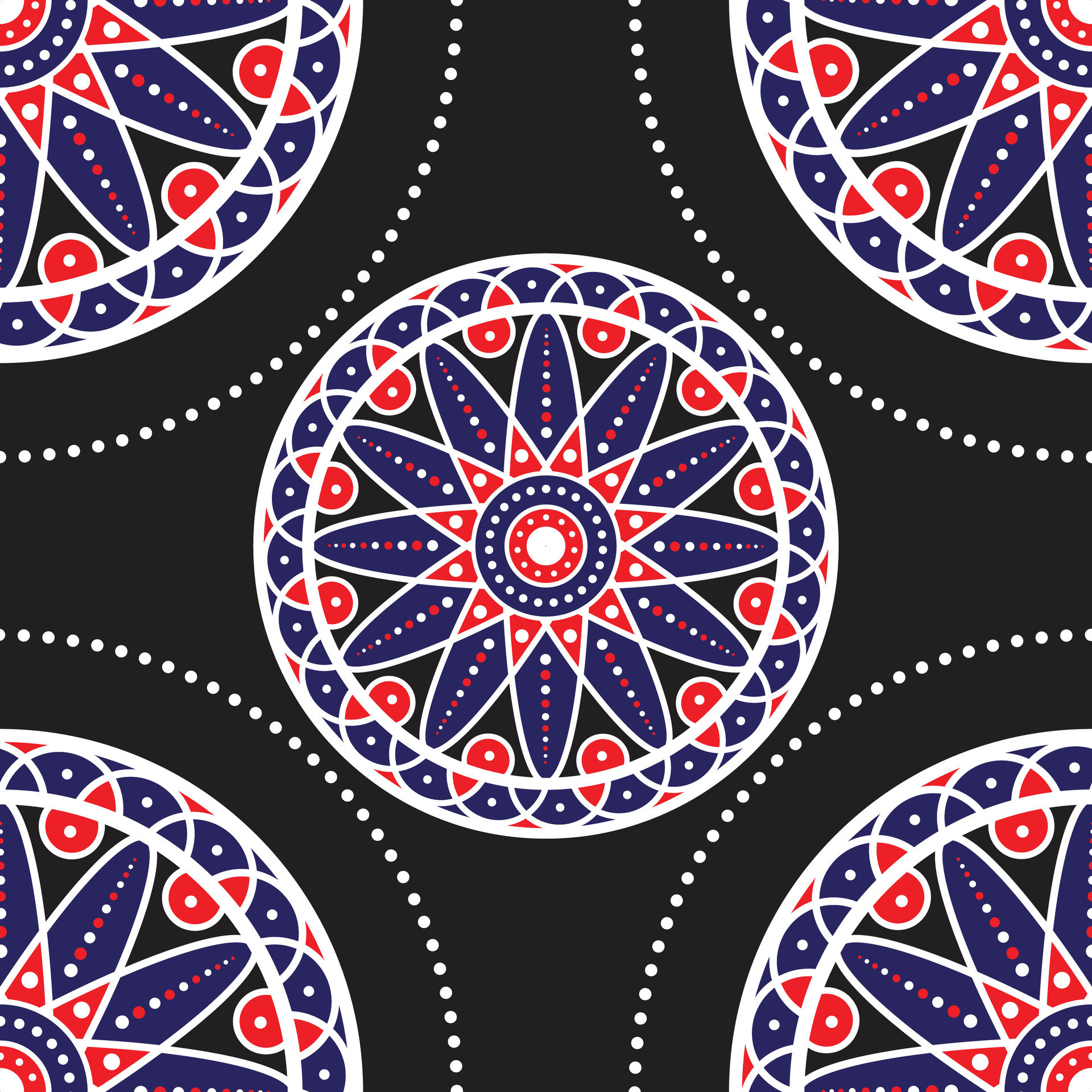 Colorful Abstract wave Halftone mandala Background with dots. Vector